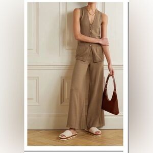 NWOT STAUD Mitchell cotton & wool blend pant, size XS